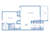 1 bedroom floor plan A 1 bedroom floor plan A at The Willows on Rosemeade, Texas, 75287